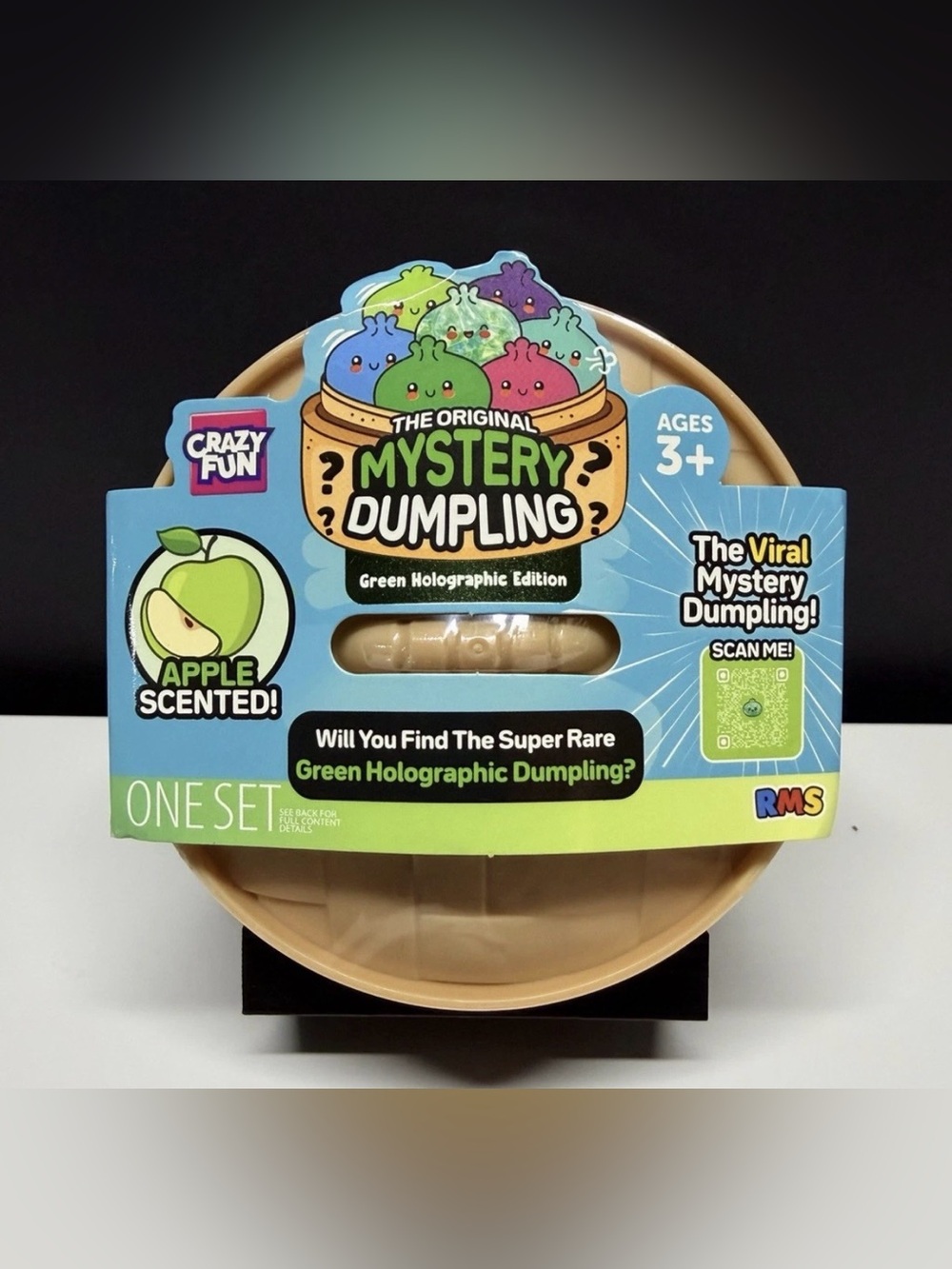🍎 New! RMS Crazy Fun Green Holographic Mystery Squishy Dumpling Apple Scented